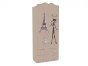 Шкаф комбинированный с ящ. 2-створчатый Амели модуль 01 Дуб млечный_0