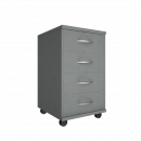 Тумба подкатная (4 ящика Riva А.ТМ-4F Серый_4