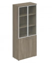 Шкаф высокий со стеклом Wing WN.711.OD.OD.AL Дуб темный_3