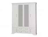 Шкаф четырехдверный Грация  ШР-4 с зеркалом Белый_3