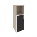 Шкаф средний узкий левый ONIX O.SU-2.2R(L) black Дуб Аттик_101