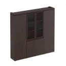 Шкаф комбинированный (для документов узкий + со стеклом + для одежды узкий) MARK МК 377 Дуб валенсия_14