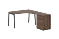 Стол эргономичный с тумбой (правый) EDIS ELCET 1318 R Дуб Денвер темный Мокко_14