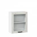 Шкаф кухонный 600 со стеклом Винченца ЛД 234.350.000.031 Белый Дуб Крафт белый_5