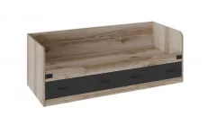 Кровать с ящиками Окланд ТД-324.12.01 Фон Черный/Дуб Делано_1