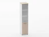 Шкаф 4 узкий верх стеклянная дверь Deka 10.19.17Пр Туя/Белый_55