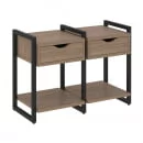 Тумба на регулируемых опорах наборная. Вариант №1 LOFT VR.L-TN-1.O Металл черный Дуб Аризона_5