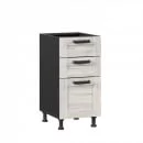 Тумба кухонная 400 с 3 ящиками (4) Винченца ЛД 234.110.000.055 Черный Дуб Крафт белый_5