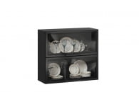 Шкаф кухонный 800 горизонтальный с 2 дверями со стеклом Герда ЛД 279.760.000.124 Черный/Черный/Антрацит_24