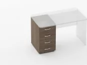 Тумба встраиваемая в стол на 4 ящика Glassy 3.12.10 Дуб Верцаска_8