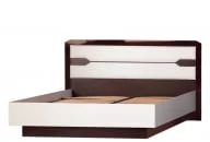 Кровать 1600 Ронда №315 Венге Белый глянец_0