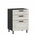 Тумба кухонная 600 с 3 ящиками (4) Винченца ЛД 234.140.000.010 Белый Дуб Крафт белый_7