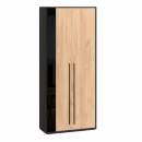 Шкаф двухстворчатый Неаполь ЛД 134.050.000 Черный Дуб Золотой_1