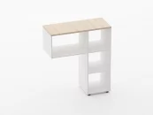 Стеллаж к столу Deka 9.06.10 Дуб Верцаска/Белый_0