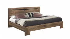 Кровать 1400 Лючия 33.08-01 с настилом Бетон пайн белый Венге_2