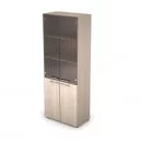 Шкаф стеллаж высокий со стеклом TAIM-MAX 4Ш.005.3 Шамони светлый_3