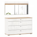 Комод 1200 с 4 ящиками и зеркалом Фиджи 011 Дуб Золотой Антрацит_0