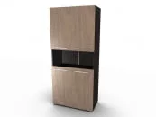 Шкаф с 2-мя комплектами глухих малых дверей и топом_4