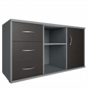 Тумба под оргтехнику сервисная Riva А.МТ-2 Венге/Металлик_1