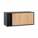 Антресоль двухдверная Неаполь ЛД 134.070.000 Черный Дуб Золотой_1