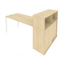 Рабочая станция с опорным шкафом-купе Metal System Б.РС-СШК-3.4 Акация/Белый_38