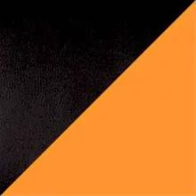 Экокожа комбинированный черный/оранжевый