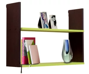 Полка в детскую навесная №1 Венге/Лайм