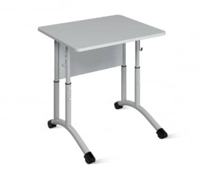 Стол ученический 1-местный регулируемый (рост 3-5) 600х500 мм ЛДСП Бук/Металл Серый