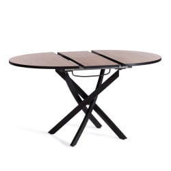 Стол MANZANA ЛДСП/HPL/металл, 100 х 100+30 х 75 см, Дуб Вотан/черный