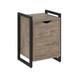 Тумба на регулируемых опорах с распашным фасадом LOFT VR.L-T2.O Металл черный Тиквуд темный