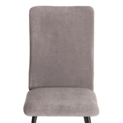 Стул обеденный La Rousse NEW, флок , серый/черный, 29, 45x55x93 см