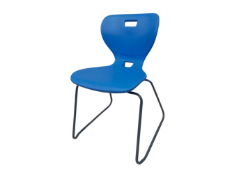 Стул универсального назначения АУРА Л (рост 6) Синий/Каркас полимерный хром / AURA L