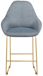 Стул полубарный Кент Грей/Линк Золото / Kent
