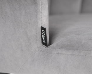 Стул обеденный DOBRIN NAOMI (ЭМАЛЬ ЧЕРНЫЙ МУАР велюр Catania Smoke)