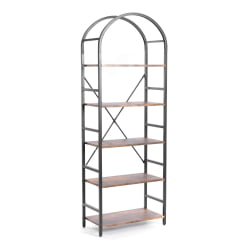 Стеллаж офисный WS-03 60x30x166 см, burnt