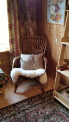 Стул Geneva ( GN-SC ) / 1 шт. в упаковке дерево гевея, 46х52х96см, Tobacco, ткань золотистые цветы (SK-GF)