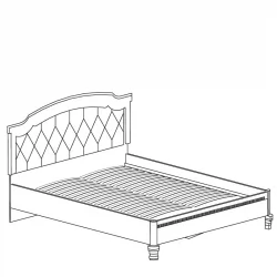 Кровать 1600 с мягким изголовьем и обивкой корпуса Марлен 488