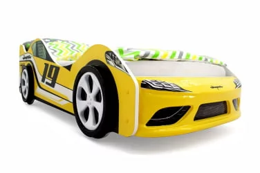Кровать машинка Супра Желтая