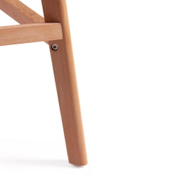 Стул барный TULIP BAR (mod. C1014H) пластик/дерево, 57 х 48 х 104 см, белый 018 /натуральный