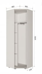 Шкаф угловой без зеркала Пайн ПП 6 Дуб Ривьера Бетон Пайн