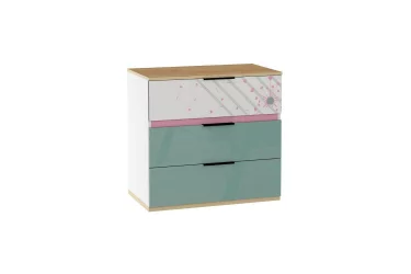 Комод Урбан ЛД 528.160.000 Дуб Золотой/Белый/Сумеречный голубой