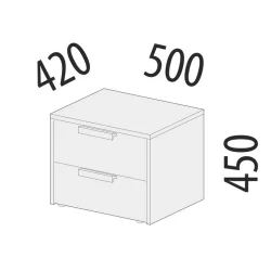 Тумба прикроватная Кашемир 900.07 Дуб Кронберг