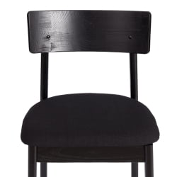 Стул ТХОР дерево вяз/ткань лен, черный/черный лен, 50х48х81,5 см / THOR