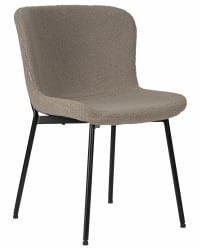 Стул обеденный DOBRIN MILO (черные ножки, бежевый букле (UF992-04))