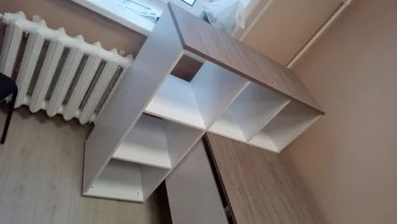 Стеллаж к столу Дека 9.07.11 Дуб Верцаска/Белый / Deka