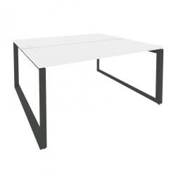 Рабочая станция на О-образном м/к ОНИКС О.МО-Д.РС-2.4.7 Белый Бриллиант/Антрацит / ONIX O.MO-D.RS-2.4.7