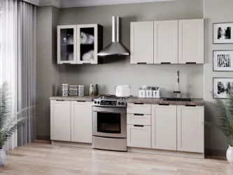 Шкаф кухонный 800 высокий со стеклом Джамис ЛД 296.460.000.156 Черный Кашмир