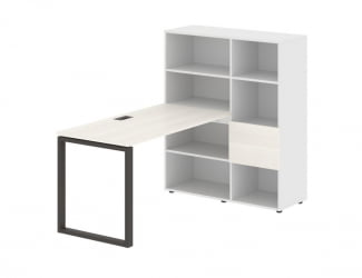 Рабочая станция ЕДИС ЕКРСТ 1113 Ясень Траун Мокко Белый / EDIS EQRST