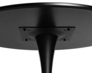 Круглый стол из стекла MIA (черная столешница, черное основание)