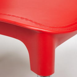 Стул для балкона GENIUS (mod 75) металл/пластик, 46x56x84cм, красный/ножки хром